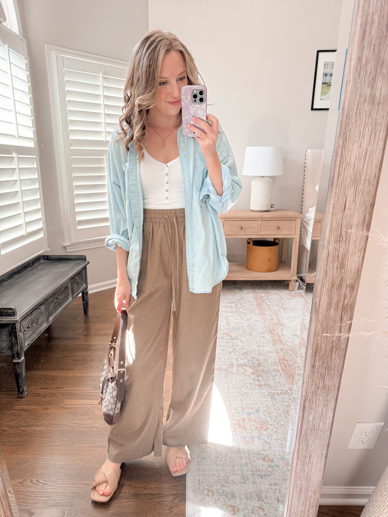 Wearing a medium in pants 
Summer outfit casual outfit beach pants 

#LTKootd #LTKSaleAlert