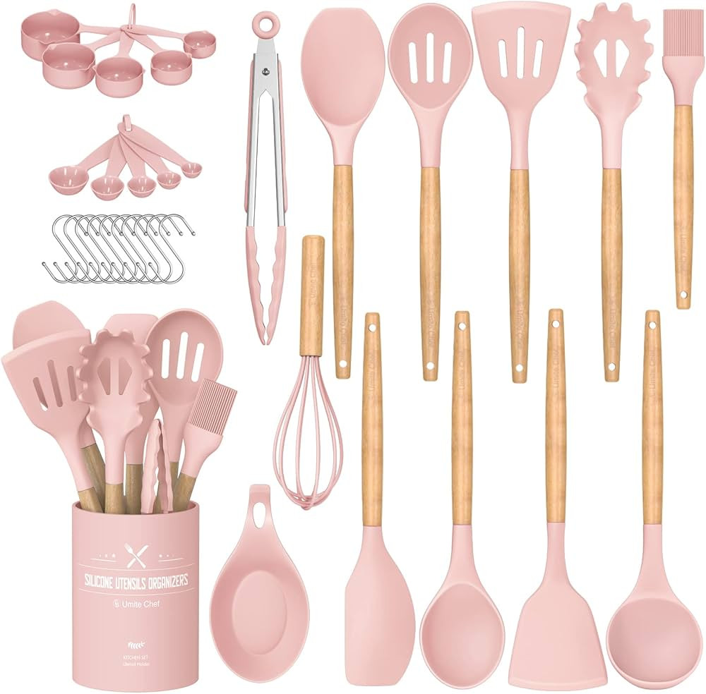 Kitchen Cooking Utensils Set, Umite Chef 33 pcs Non-stick Silicone Cooking Kitchen Utensils Spatu... | Amazon (US)