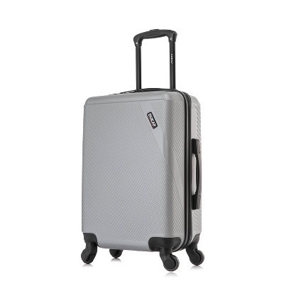 DUKAP Discovery Lightweight Hardside Carry On Spinner Suitcase - Silver | Target