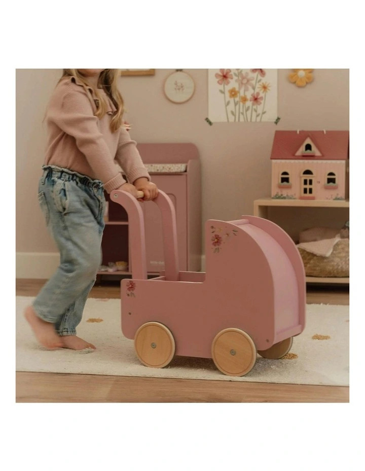 Little DutchRoleplay Wooden Doll Pram | Myer