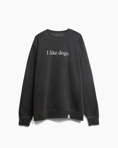 I like dogs. | Core Crewneck | Faded Black | Unisex | Diogie