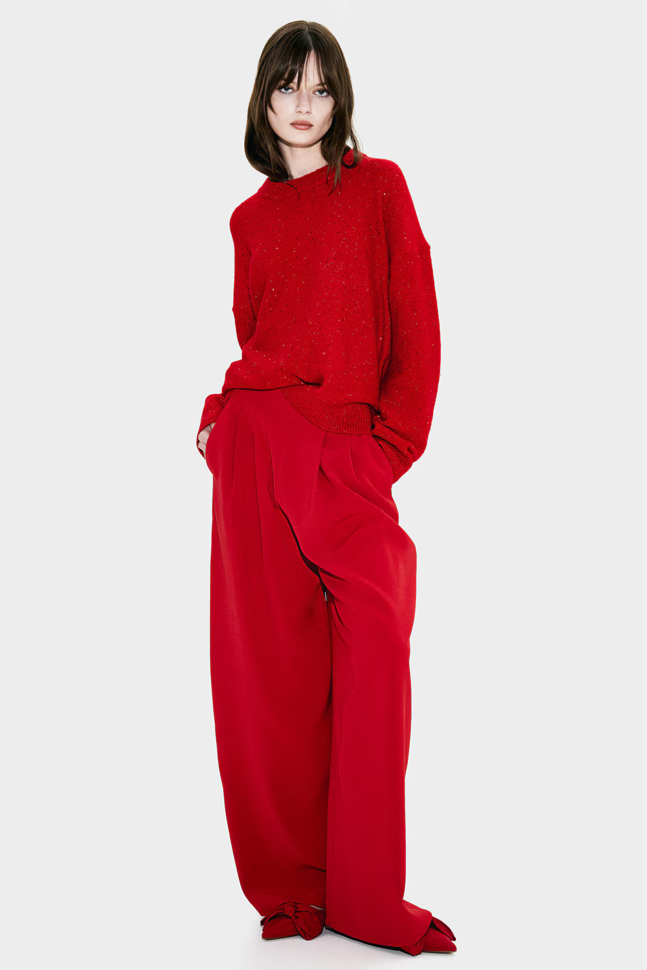 Embellished Sweater - Red/sequins - Ladies | H&M CA | H&M (US + CA)