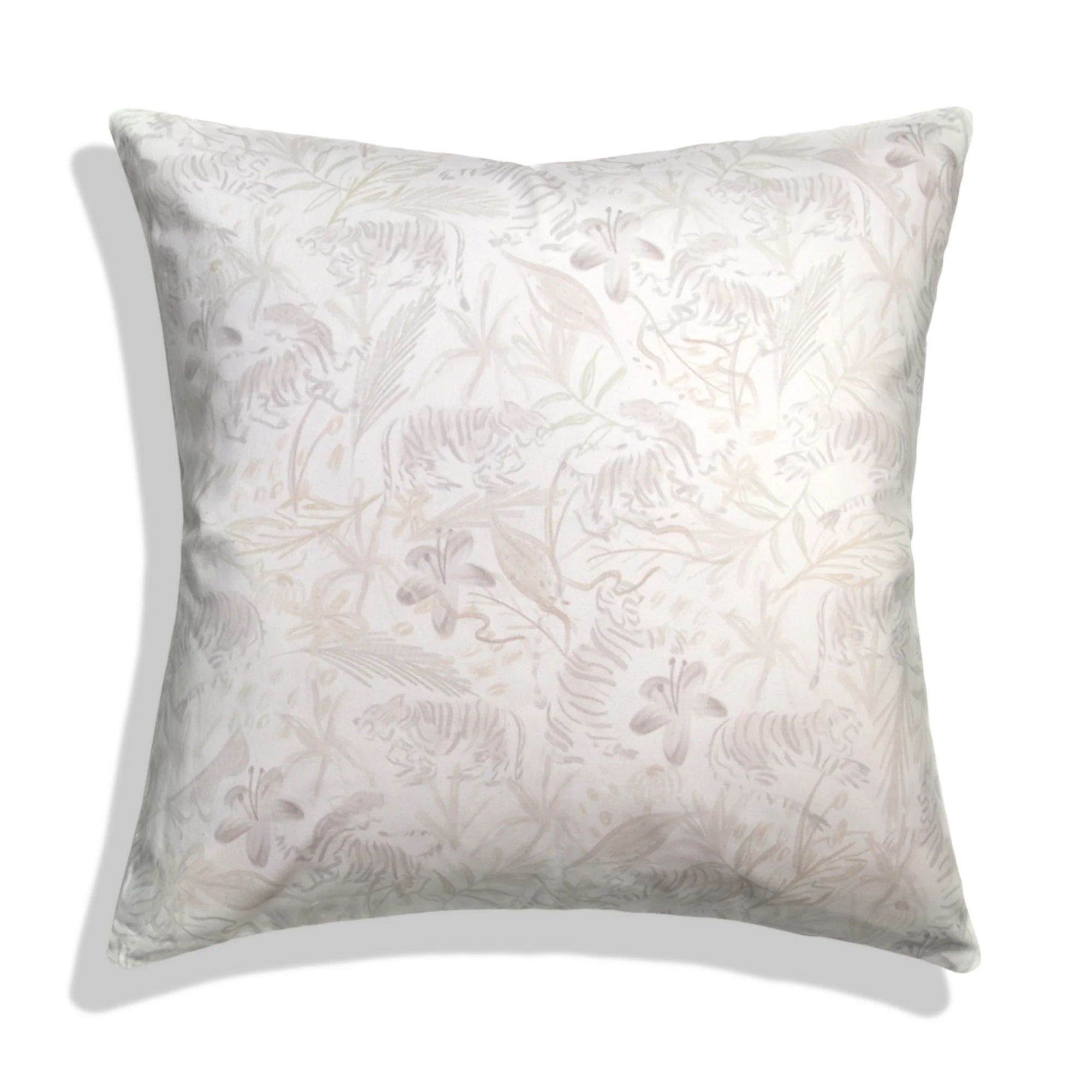 Pepper Home | Beige Chinoiserie Tiger Pillow | Pepper