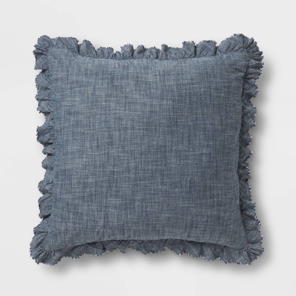 Chambray Euro Pillow Blue - Threshold | Target