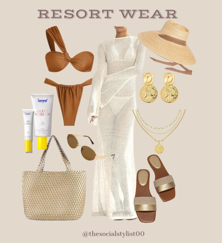 Resort Wear 

Vacation outfit, swimsuit, coverup, sandals, beach tote, beach bag, sun hat, tropical, beach outfit, beach fashion, bikini, Amazon fashion, Amazon finds, Mexico, beach, tropicall

#LTKswim #LTKstyletip