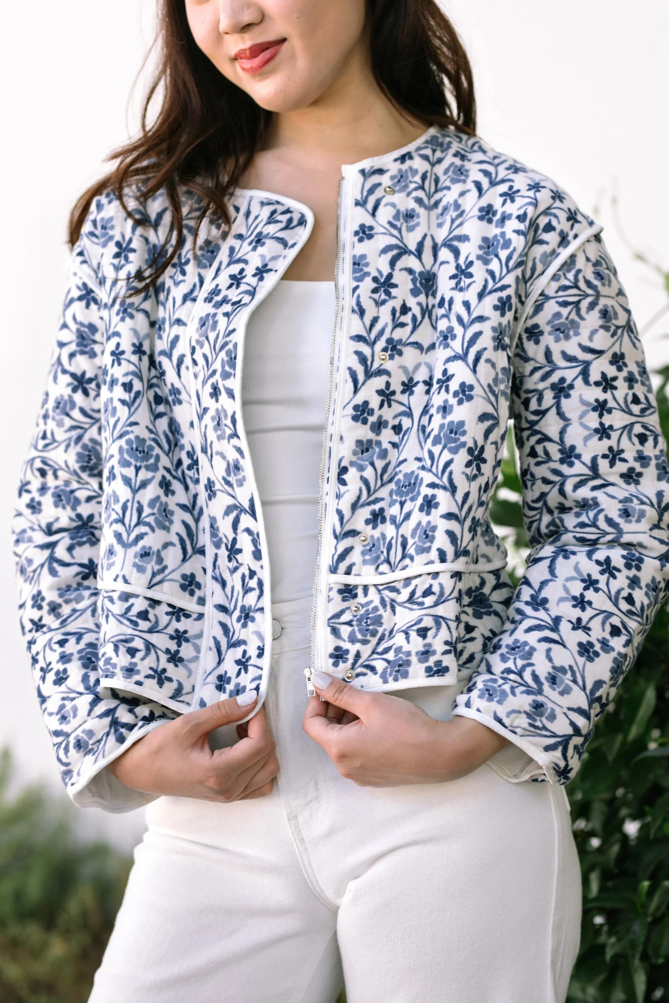 Amy Quilted Floral Jacket | Morning Lavender
