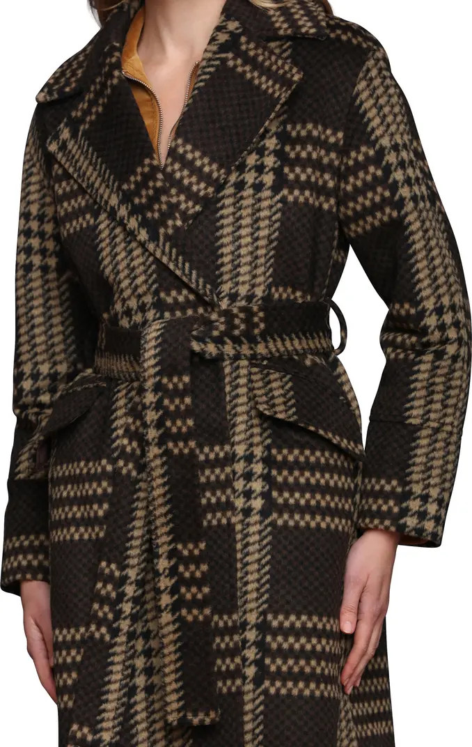 Avec Les Filles Plaid Belted Coat | Nordstrom | Nordstrom