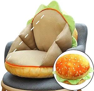 ELAINREN Large 3D Simulation Burger Plush Pillow Sofa, Funny Food Stuffed Cheeseburge Sandwich To... | Amazon (US)