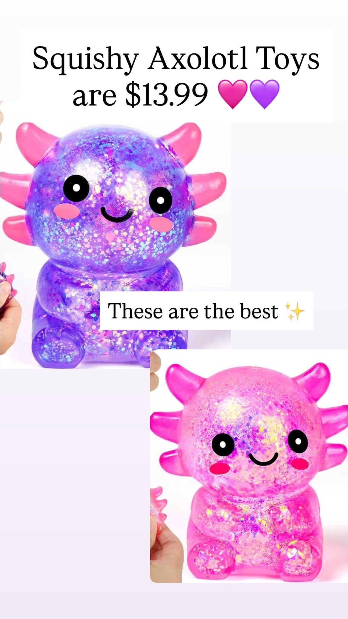 Squishy Axolotl Stress Balls are $13.99

#LTKKids