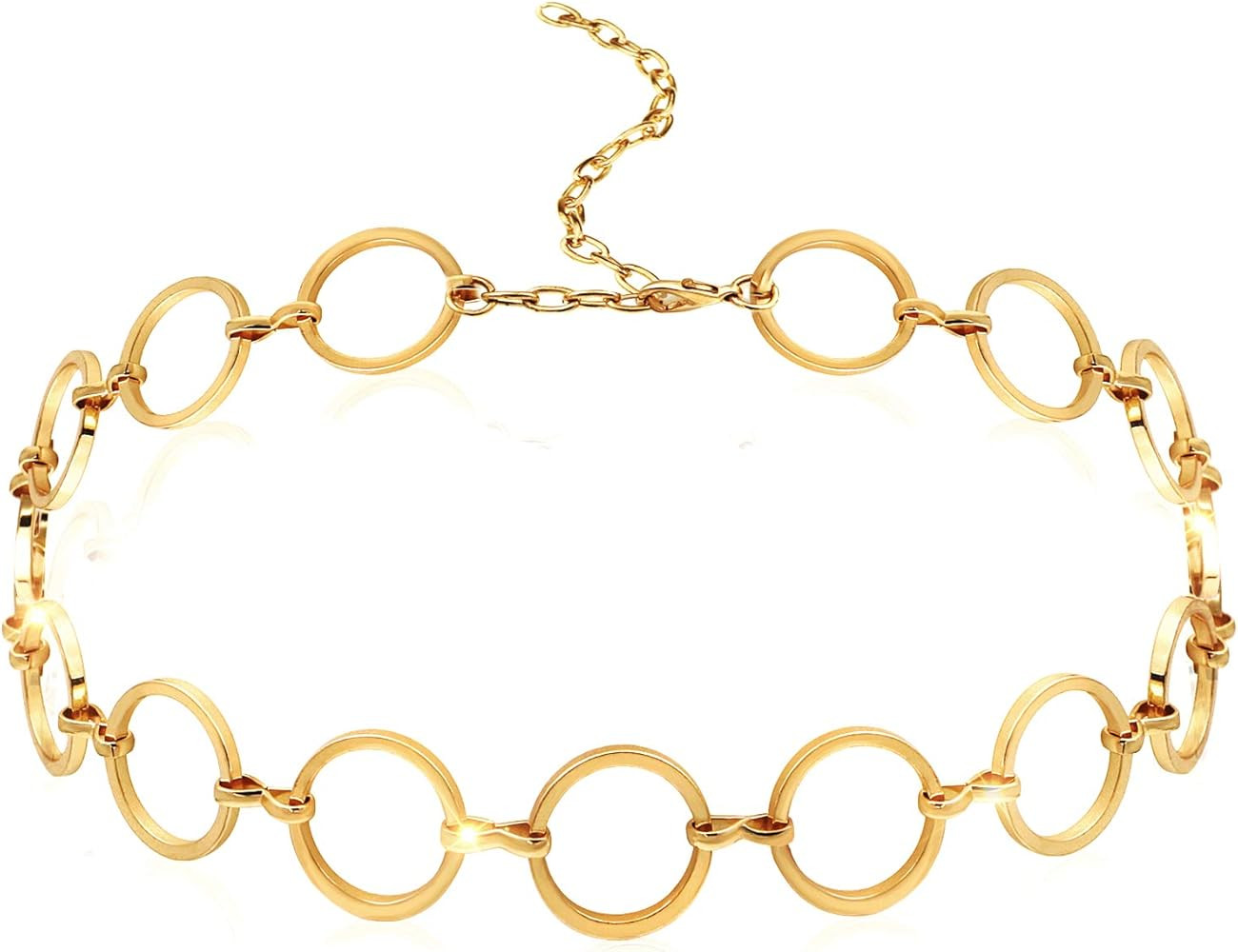 Suyi Choker Necklace - Simple Geometric Circle Choker Statement Clavicle Necklace for Women Neckl... | Amazon (US)