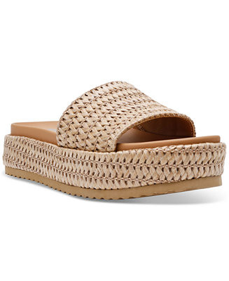 Women's Scottie Raffia Flatform Sandals | Macy's