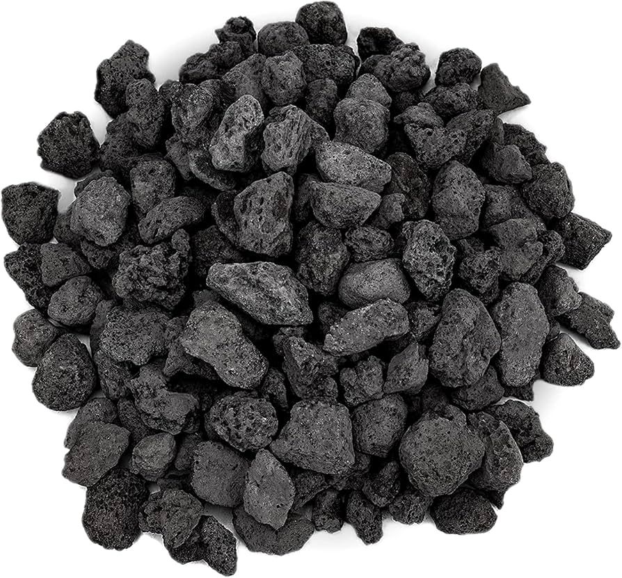 Onlyfire Black Lava Rock 10 Pounds Volcanic Lava Stones for Indoor Outdoor Fire Pits Fireplaces G... | Amazon (US)