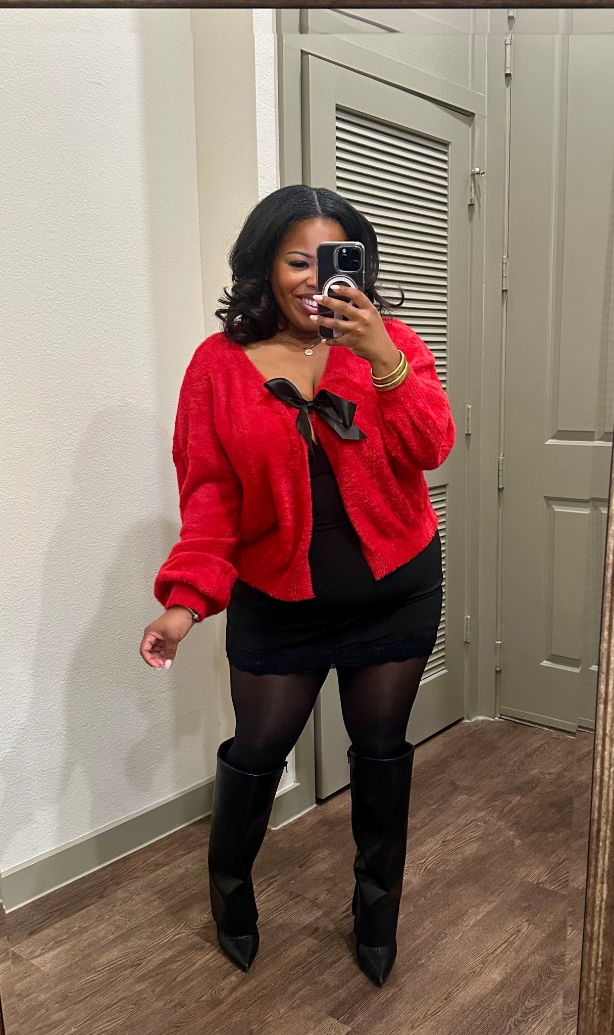 My Friendsmas outfit! Still loving these boots. True to size! 

#LTKPlusSize #LTKMidsize #LTKHoliday