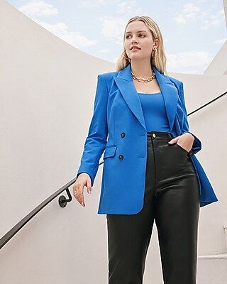 Peak Lapel Double Breasted Hourglass Blazer | Express