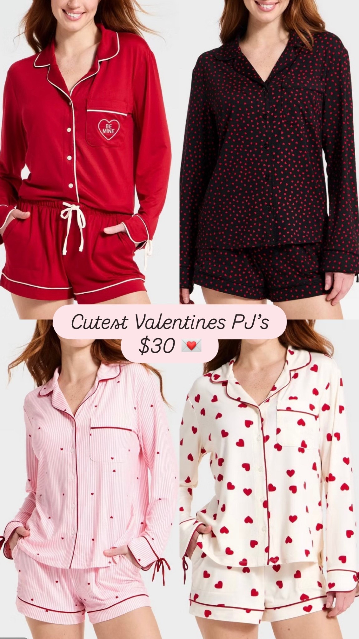 How cute are these Valentine’s PJ’s?! Love the bow detail on the sleeves! 

#LTKValentine