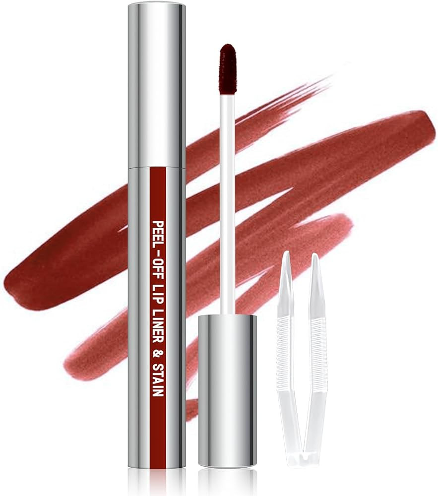 Cilrofelr Peel Off Lip Liner Stain, Long Wear Tattoo Lip Liner with Tweezer, Peel Off Lip Stain w... | Amazon (US)