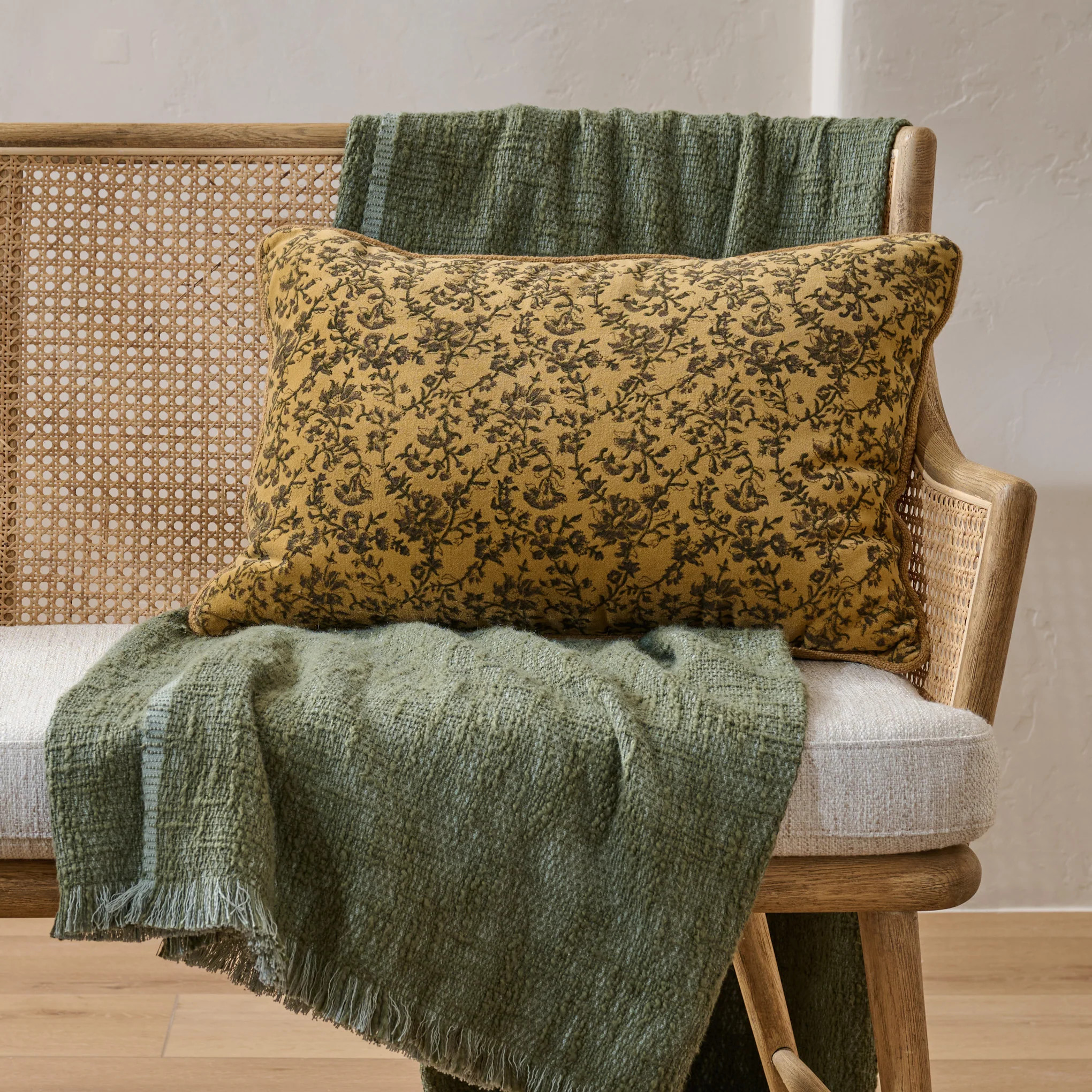 Velvet Amber Vines Lumbar Pillow | Magnolia