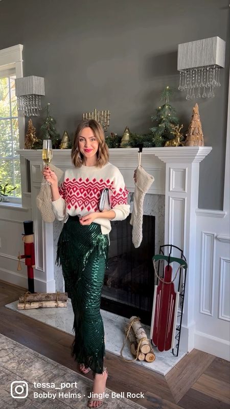 Sequin skirt // fair isle sweater // holiday party outfits 

#LTKSeasonal #LTKHoliday