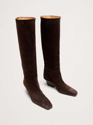 Italian Leather Knee-High Boot | Banana Republic (US)