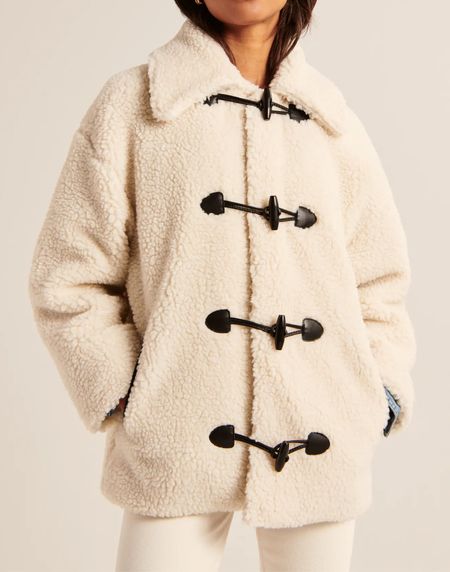 Sherpa toggle jacket is so cozy!  Teddy bear coat.  Winter coat.  Jacket.  Winter white.  Shop your screenshot of this pic with the LIKEtoKnow.it shopping app.  Tammy Thomas at 
http://liketk.it/3gnqT  @liketoknow.it

#LTKsalealert #LTKSeasonal #LTKCyberweek