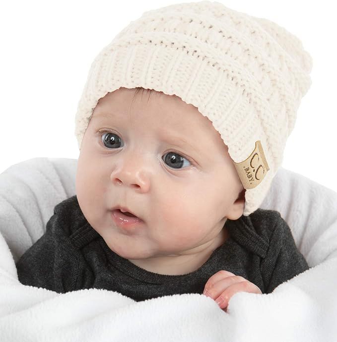 Funky Junque Exclusives Baby Beanie Infant Skull Cap Knit Warm Soft Winter Hat | Amazon (US)