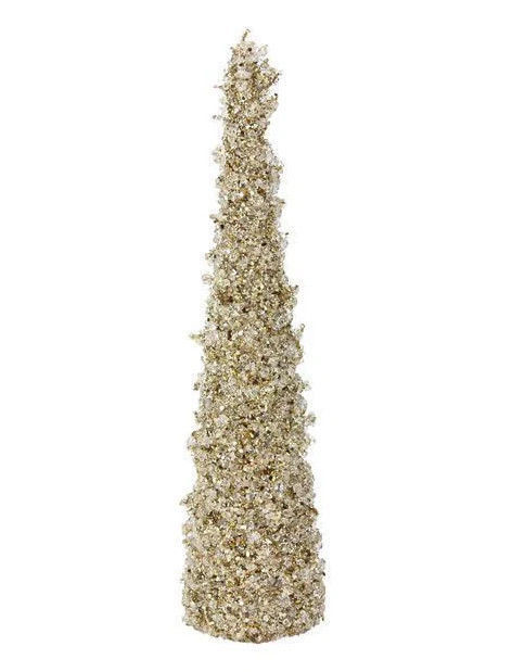 Glittered Cone Tree Gold, Size Options | The Nested Fig