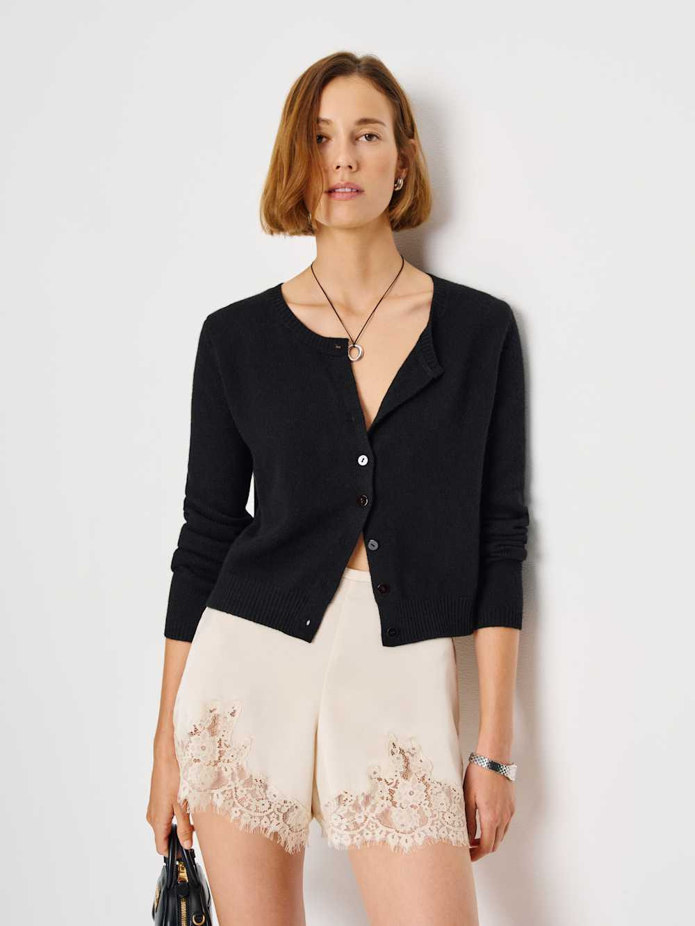 Clara Cashmere Crew Cardigan | Reformation (Global)