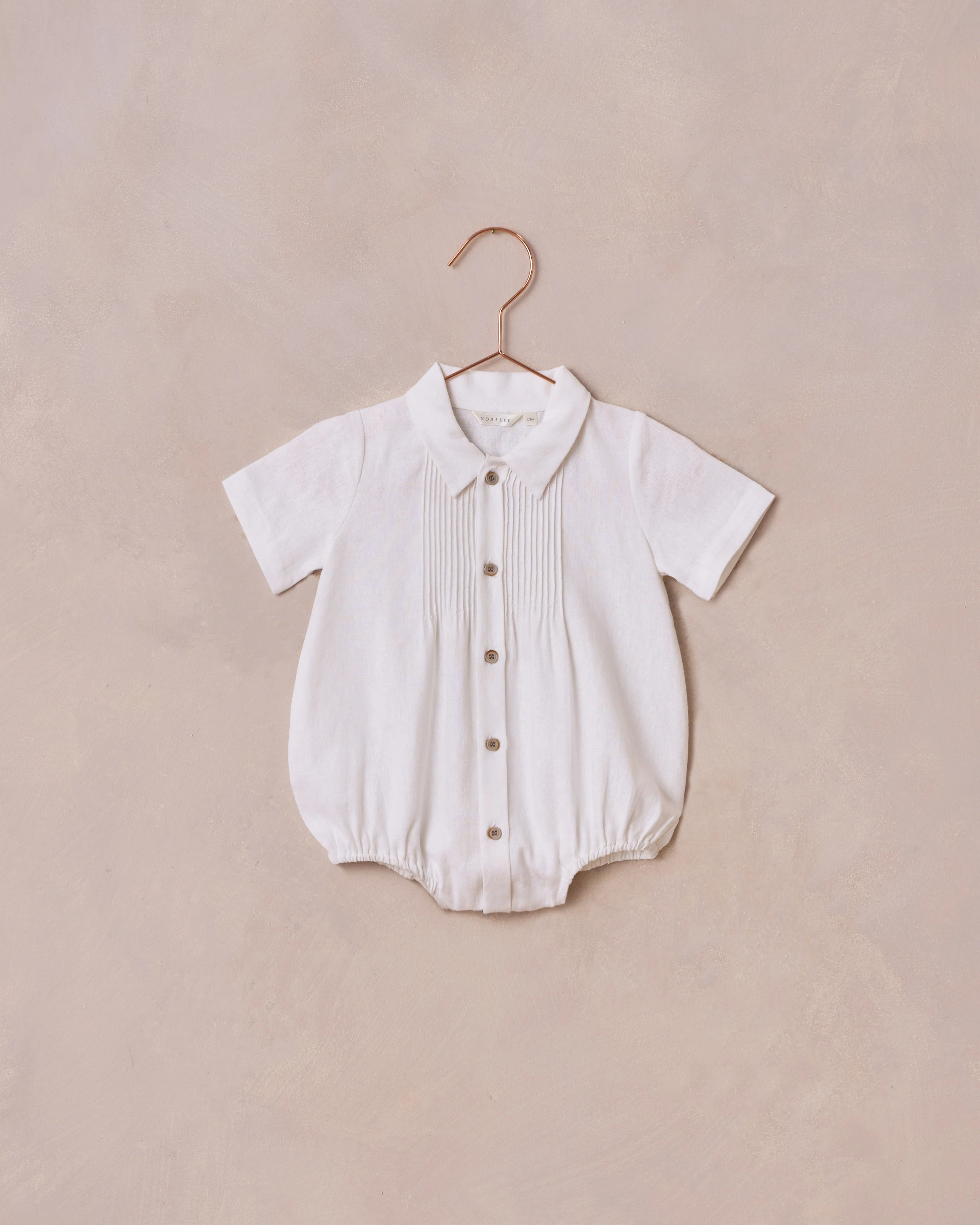 Henry Romper | White | Rylee + Cru