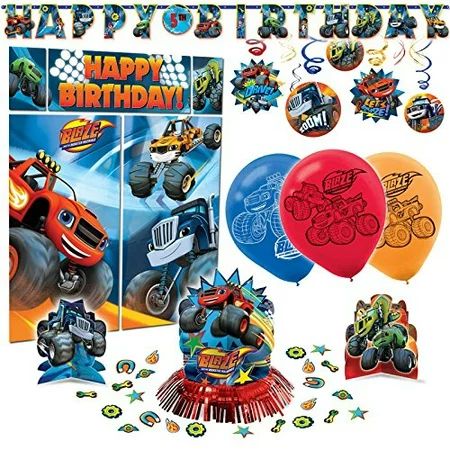 Blaze and The Monster Machines Premium Birthday Party Pack Decoration Kit | Walmart (US)