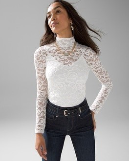 Lace Turtleneck | White House Black Market