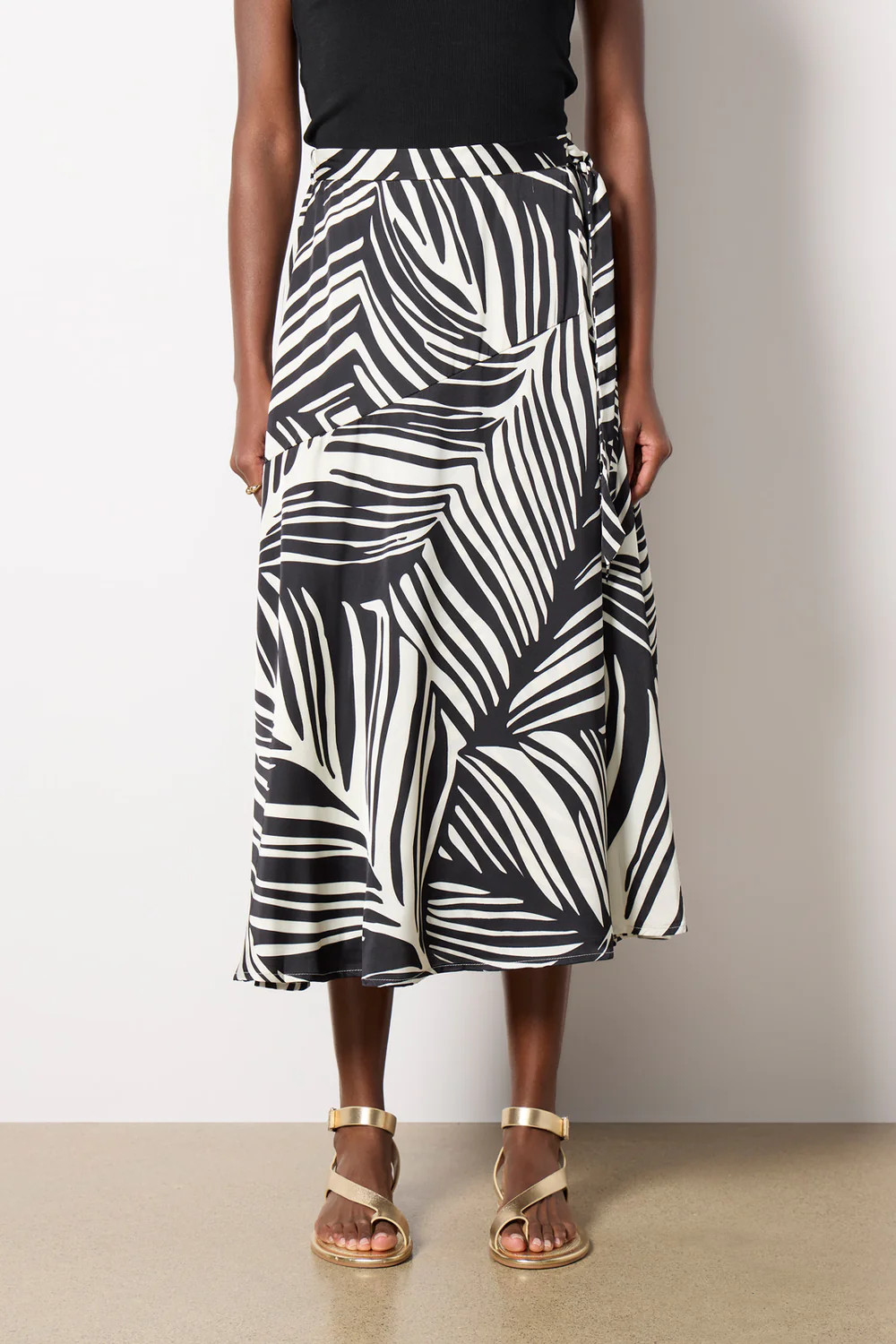 Satin Faux Wrap Skirt | Evereve