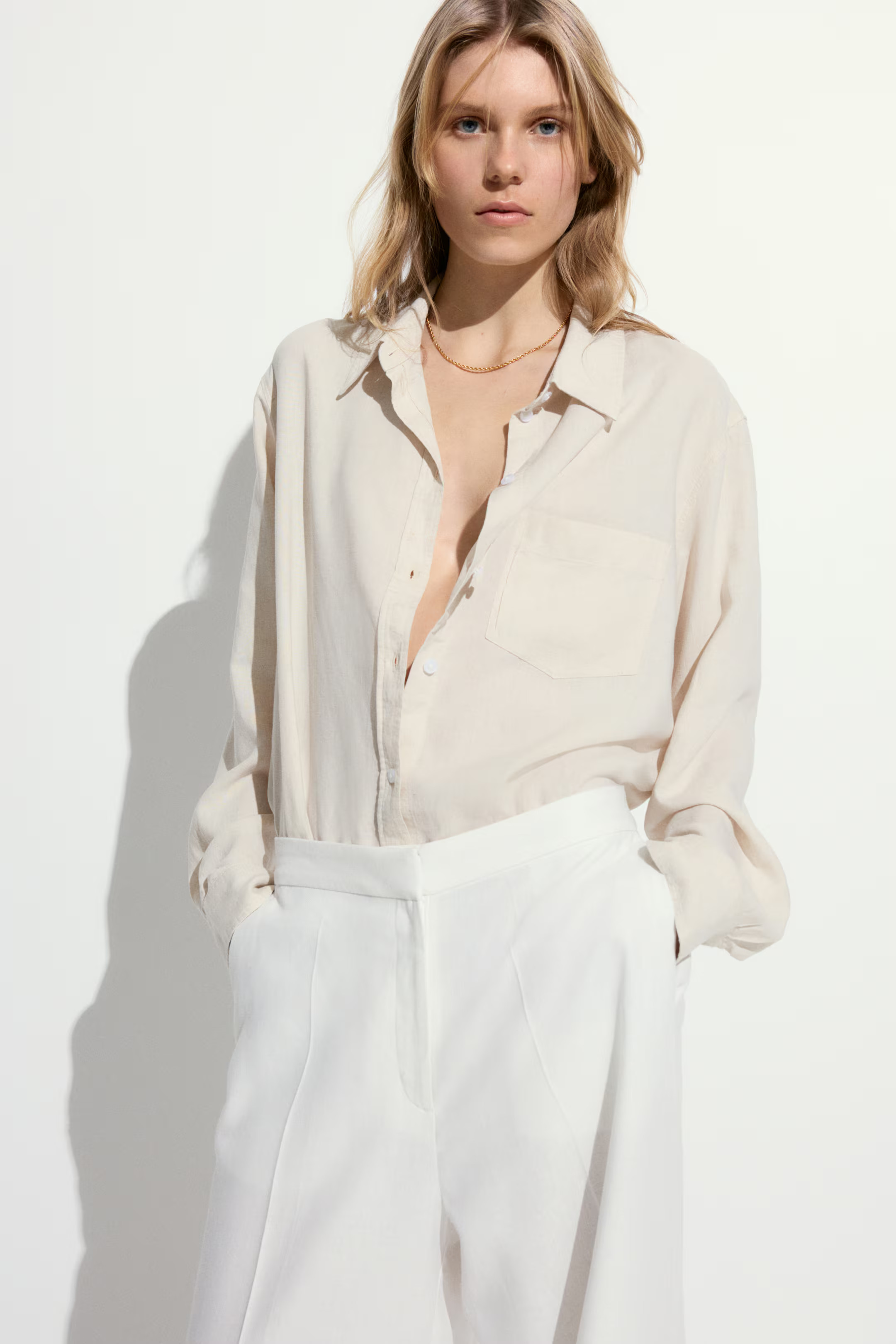 Linen-blend Shirt | H&M (US + CA)