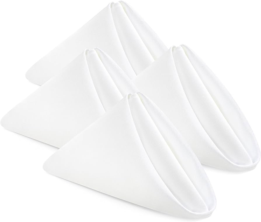 Utopia Home [24 Pack, White] Cloth Napkins 17x17 Inches, 100% Polyester Dinner Napkins with Hemme... | Amazon (US)