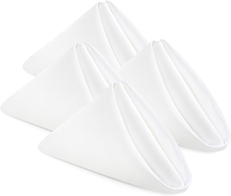 Utopia Home [24 Pack, White] Cloth Napkins 17x17 Inches, 100% Polyester Dinner Napkins with Hemme... | Amazon (US)