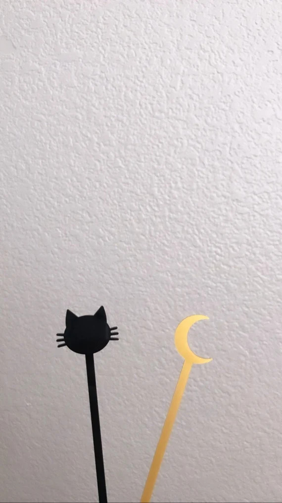 Halloween decorationsblack catcelestialCat SetCrescent | Etsy | Etsy (US)