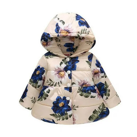 Baby Toddler Girls Winter Jackets Kids Coats Autumn Winter Outerwear Baby Girl Warm Down Butterfly Print Coats Newborn Clothes | Walmart (US)