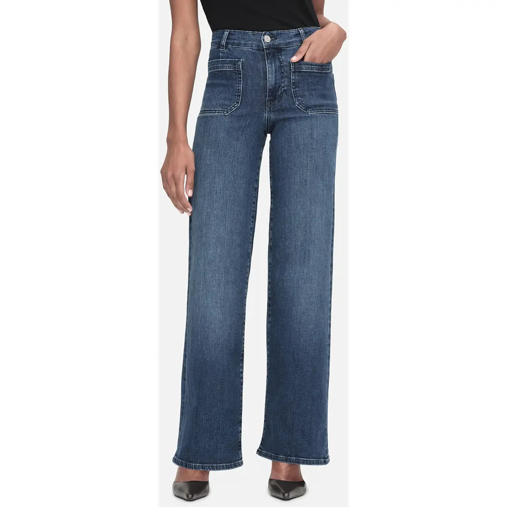 FRAME Le Slim Palazzo Pocket Wide Leg Jeans in Thunderstorm at Nordstrom Rack, Size 31 | Nordstrom Rack