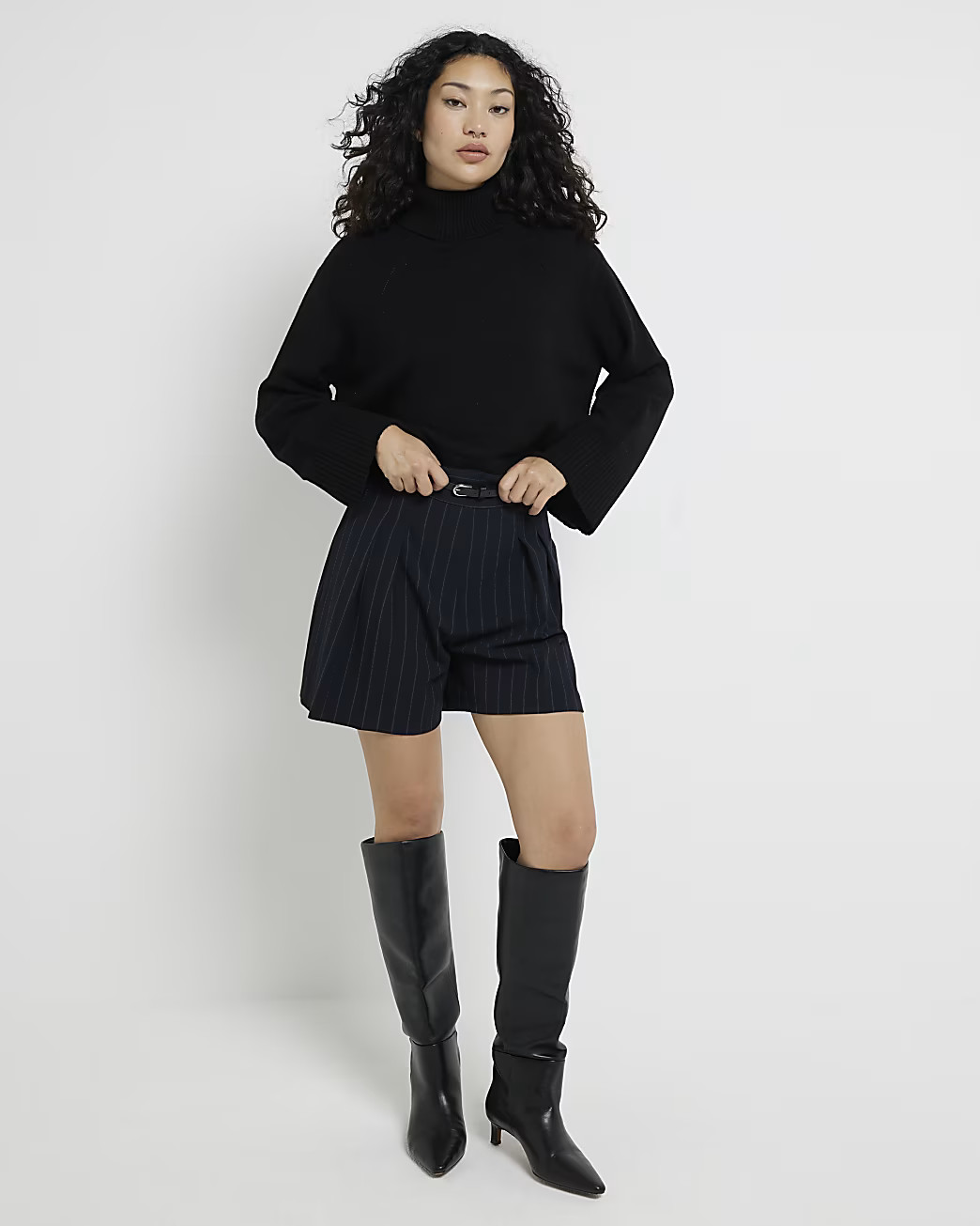 Black High Neck Jumper | River Island (UK & IE)