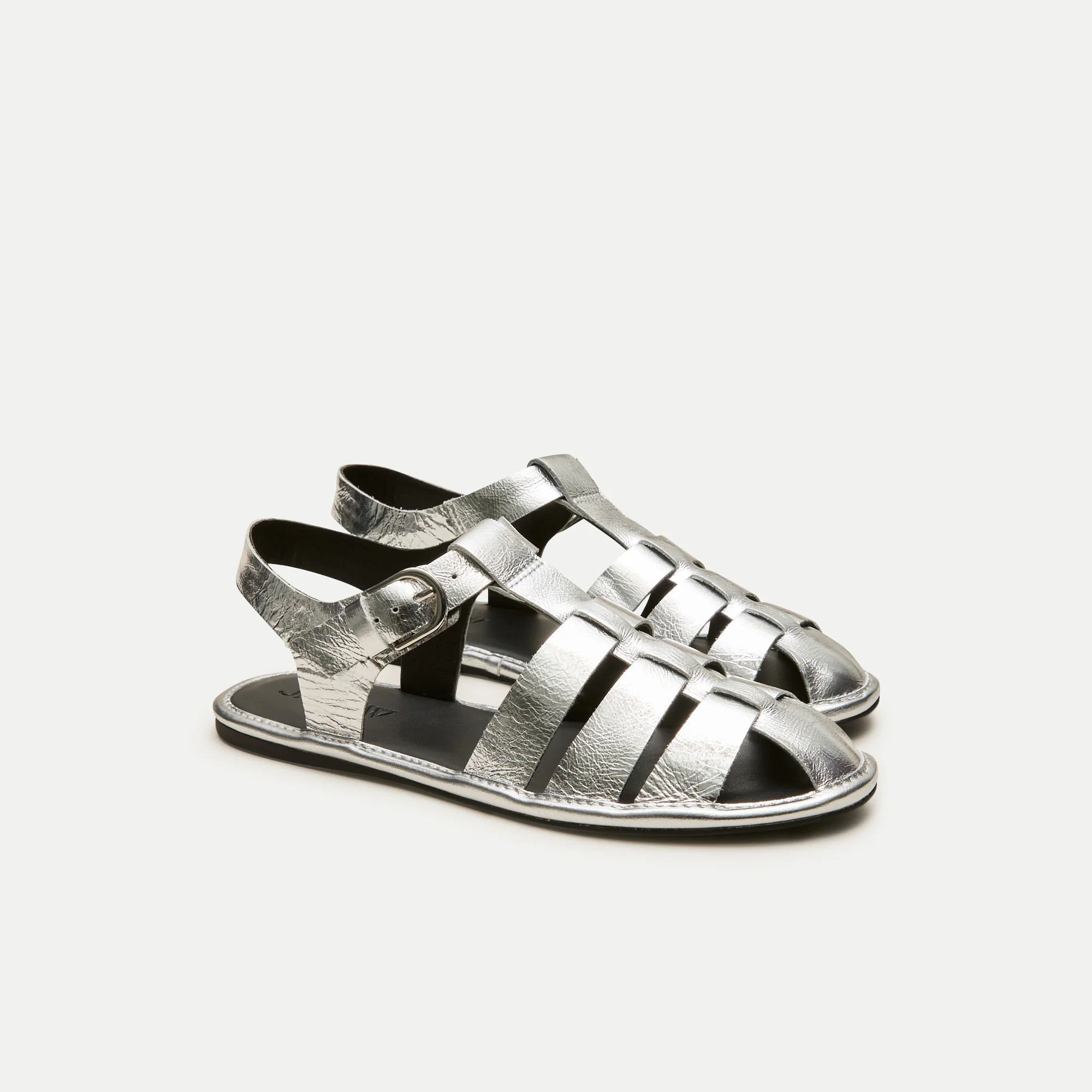 Fisherman sandals in metallic leather | J. Crew US