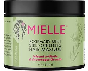 Mielle Organics Rosemary Mint Strengthening Hair Masque, Essential Oil & Biotin Deep Treatment, M... | Amazon (US)