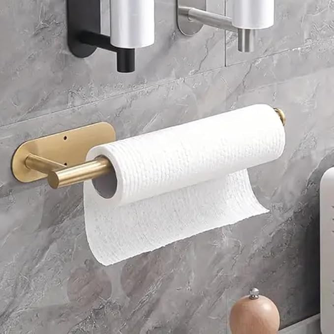 1pc Self-Adhesive Paper Towel Holder Under Cabinet for Kitchen, Bathroom Tissue and Towel Holder,... | Amazon (US)