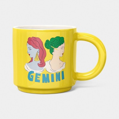 15 fl oz Zodiac Gemini Mug Yellow - Room Essentials™ | Target