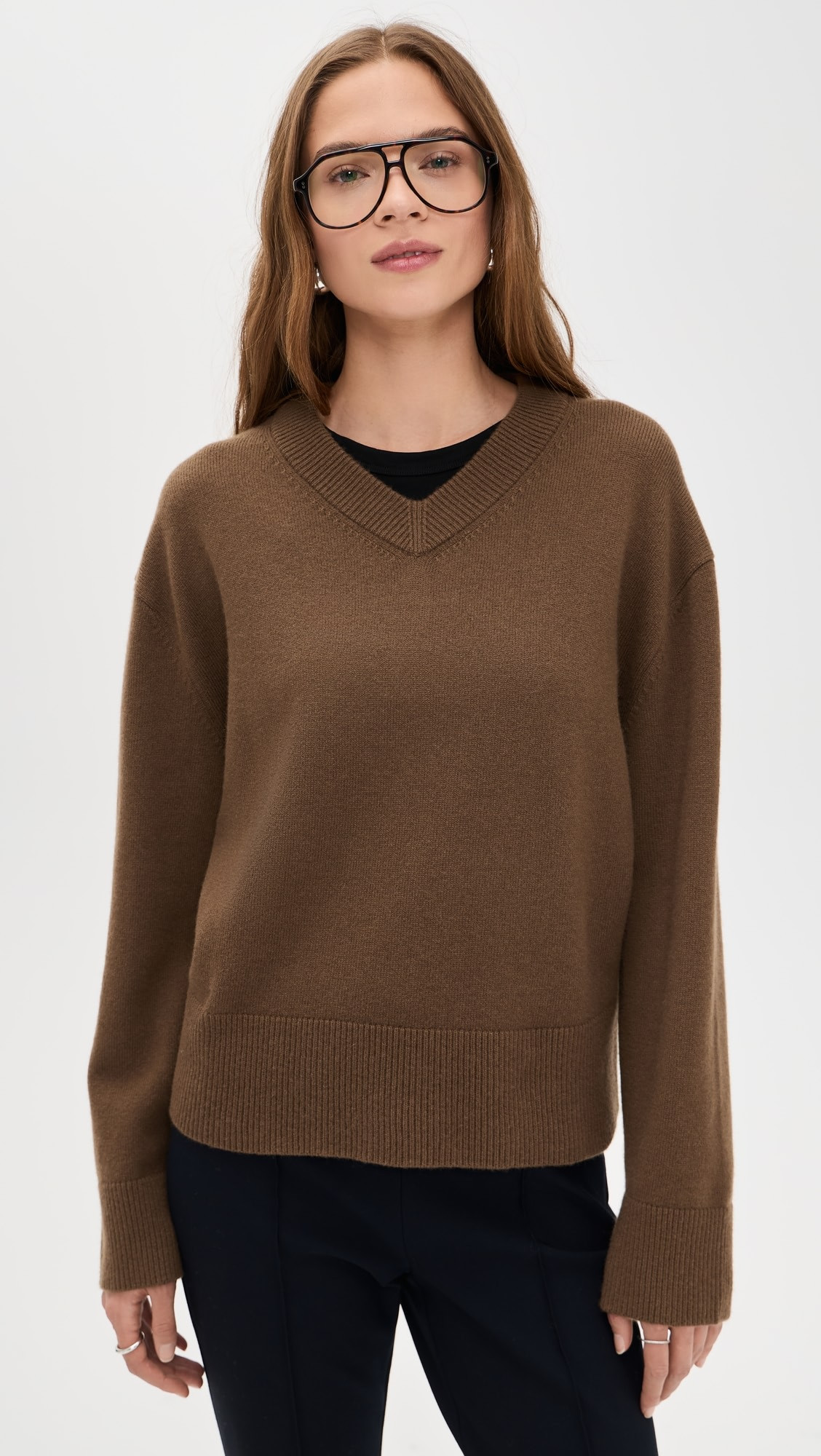 Cashmere Blend V Neck Pullover | Shopbop