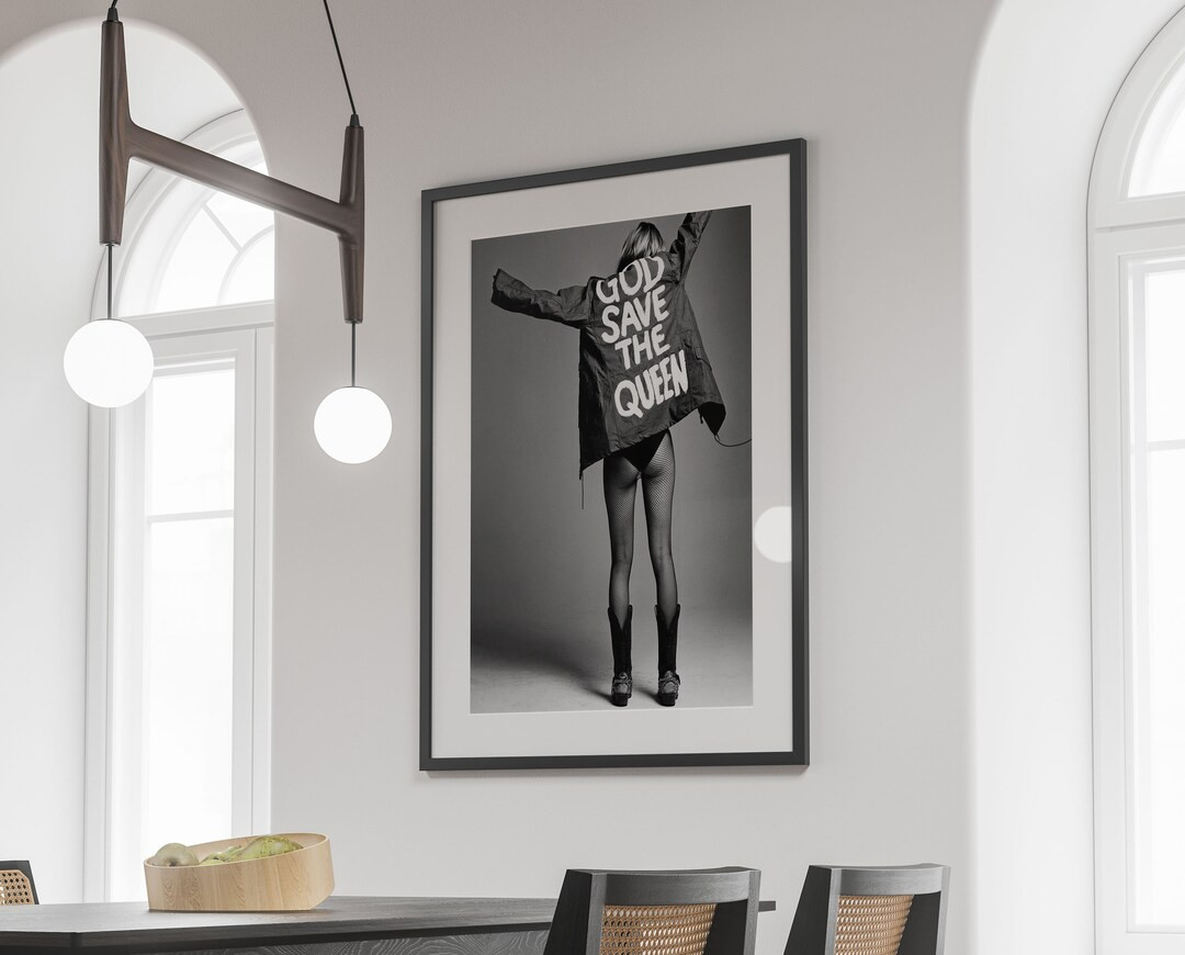 Kate Moss God Save The Queen Poster, Kate Moss Print, Fashion Wall Art, Hollywood Glamour, Fashio... | Etsy (US)