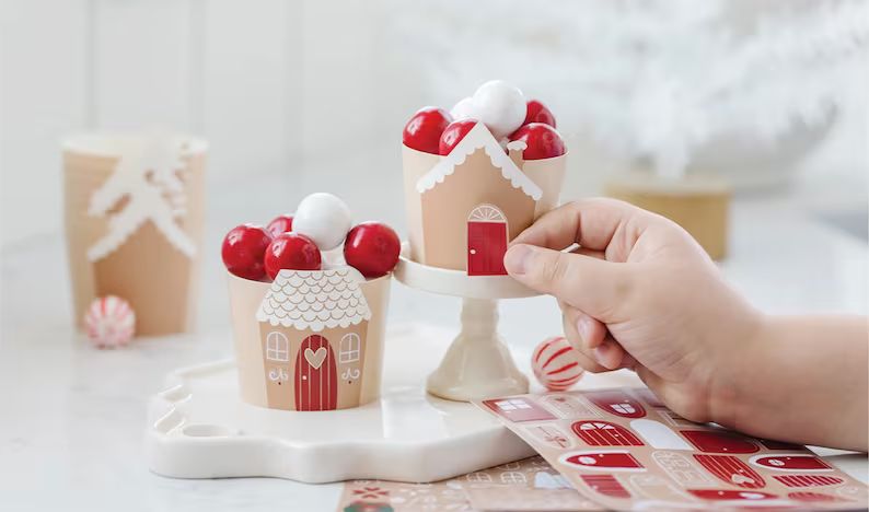 Make Your Own Gingerbread House Food Cups Christmas Baby - Etsy | Etsy (US)