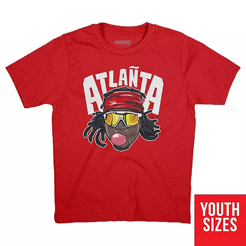 BreakingT Youth Atlanta Braves Ronald Acuña Jr. Red Graphic T-Shirt | Dick's Sporting Goods