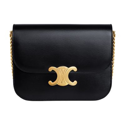 CELINEChain box Triomphe bag in shiny calfskin | 24S US
