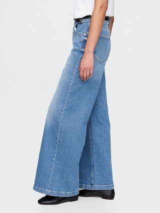 Extra High Rise Stride Wide-Leg Jeans | Gap (US)