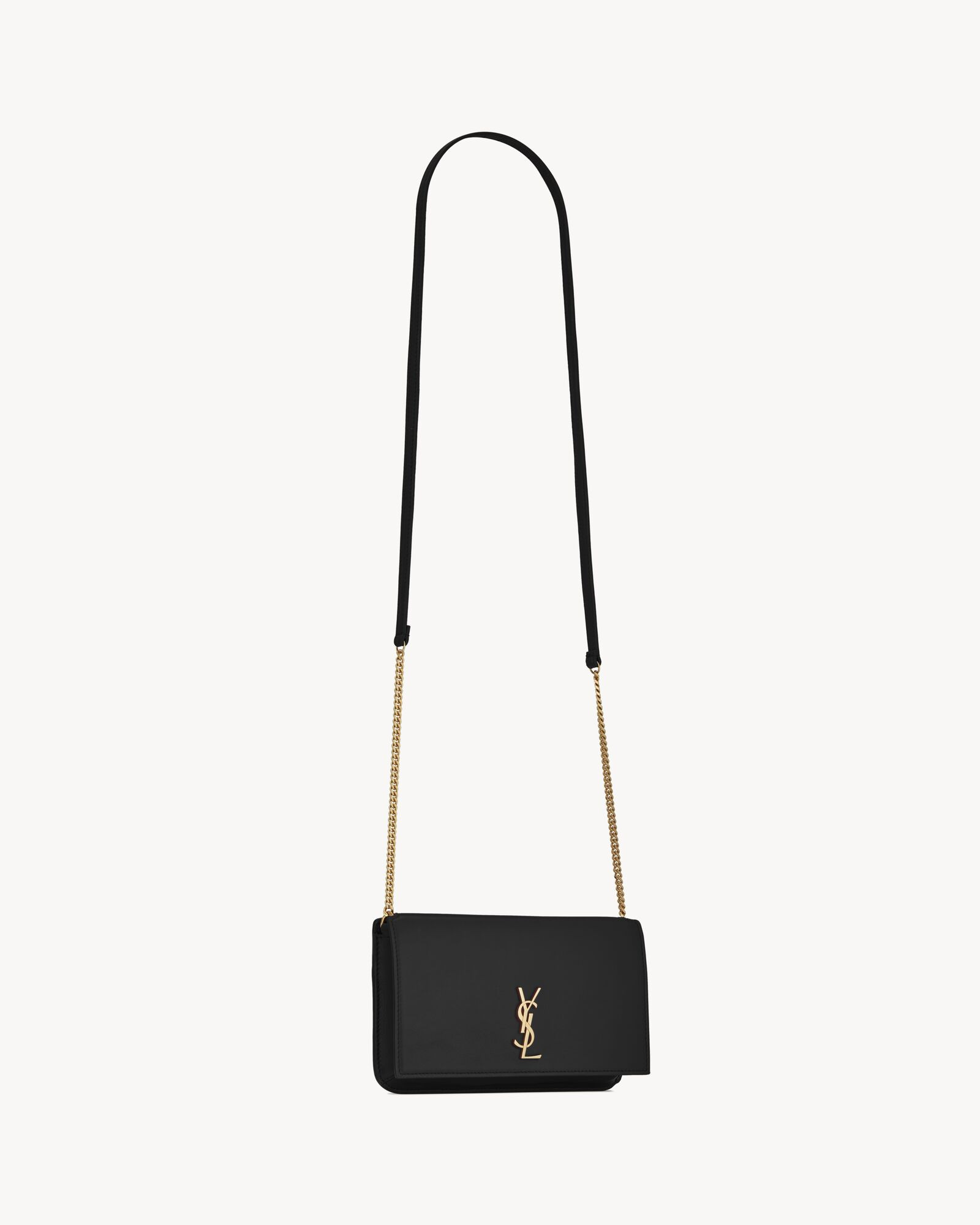 cassandre phone holder with strap in smooth leather | Saint Laurent Inc. (Global)