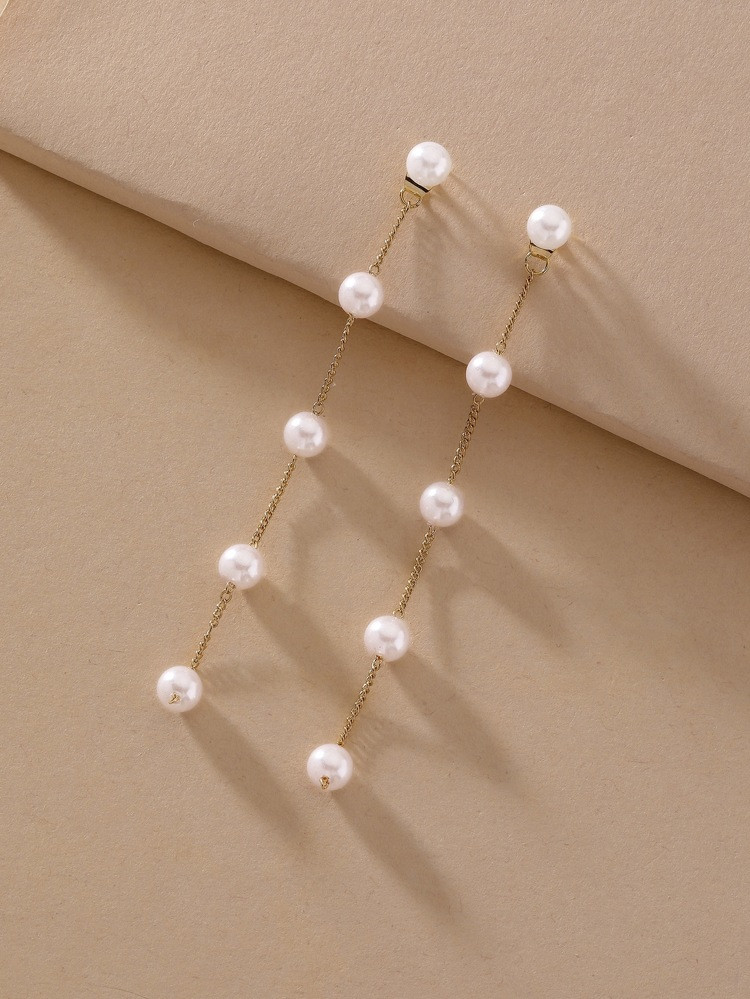 Faux Pearl Decor Drop Earrings | SHEIN